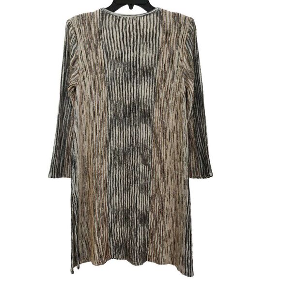 Calypso St. Barth Striped Gray and Cream Dress - Picture 6 of 11